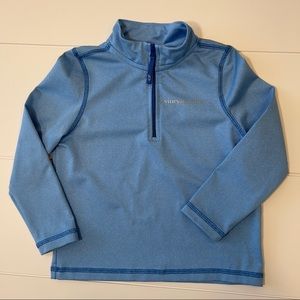 EUC boys vineyard vines light blue performance quarter zip - size 3T